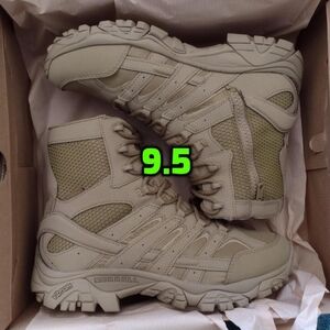 New Merrell Moab 2 8" Tactical Waterproof Side-Zip Boot, Coyote , 9.5